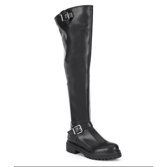 NWOB GB the Change Re-Volve Chunky Lug Block Heel Over-The-Knee Boots SZ 7.5 - Picture 1 of 7